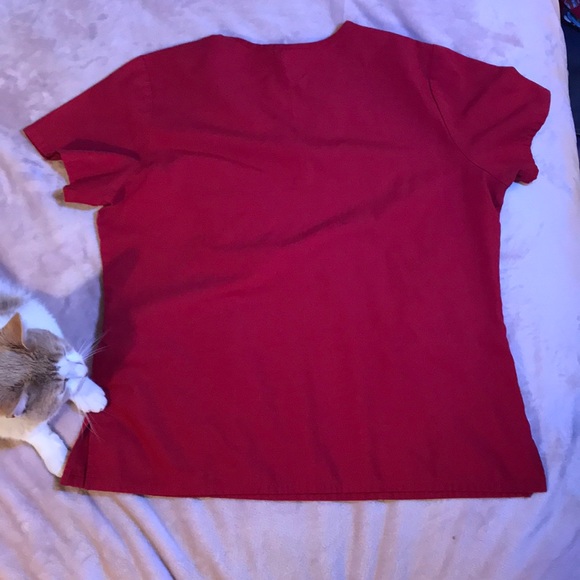 Red Scrub Shirt - Picture 2 of 2